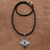 Garnet pendant necklace, 'Klungkung Majesty' - Garnet and 925 Sterling Silver Pendant Necklace from Bali (image 2b) thumbail