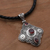 Garnet pendant necklace, 'Klungkung Majesty' - Garnet and 925 Sterling Silver Pendant Necklace from Bali (image 2c) thumbail