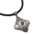 Garnet pendant necklace, 'Klungkung Majesty' - Garnet and 925 Sterling Silver Pendant Necklace from Bali (image 2e) thumbail
