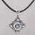Amethyst pendant necklace, 'Candi Flower' - Amethyst and 925 Sterling Silver Pendant Necklace from Bali (image 2) thumbail