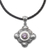 Amethyst pendant necklace, 'Candi Flower' - Amethyst and 925 Sterling Silver Pendant Necklace from Bali thumbail