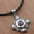 Amethyst pendant necklace, 'Candi Flower' - Amethyst and 925 Sterling Silver Pendant Necklace from Bali (image 2c) thumbail