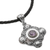 Amethyst pendant necklace, 'Candi Flower' - Amethyst and 925 Sterling Silver Pendant Necklace from Bali (image 2e) thumbail