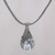 Blue topaz pendant necklace, 'Patterns of the World' - Blue Topaz and Sterling Silver Pendant Necklace from Bali (image 2) thumbail