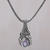 Amethyst pendant necklace, 'Patterns of the World' - Amethyst and 925 Sterling Silver Pendant Necklace from Bali (image 2) thumbail