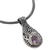 Amethyst pendant necklace, 'Patterns of the World' - Amethyst and 925 Sterling Silver Pendant Necklace from Bali (image 2e) thumbail