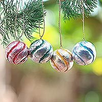 Featured review for Wood ornaments, Festive Spirals (set of 4)