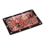 Batik wood decorative tray, 'Sekar Jagad Beauty' - Handcrafted Batik Wood Rectangular Decorative Tray from Bali