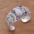 Rainbow moonstone and amethyst cuff bracelet, 'Misty Bouquet' - Rainbow Moonstone and Amethyst Cuff Bracelet from Bali (image 2c) thumbail