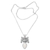 Amethyst pendant necklace, 'Janger Solo' - Amethyst and Bone Pendant Necklace by Balinese Artisans (image 2c) thumbail