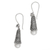 Cultured pearl dangle earrings, 'Dropping Spirals' - Cultured Pearl and Sterling Silver Balinese Floral Earrings (image 2d) thumbail