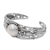 Cultured pearl cuff bracelet, 'Moonlight Vines' - Floral Cultured Pearl Cuff Bracelet and 925 Silver from Bali (image 2e) thumbail