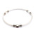 Garnet bangle bracelet, 'Harmony of Three' (large) - Sterling Silver 925 Bangle Bracelet with Garnet (Large)