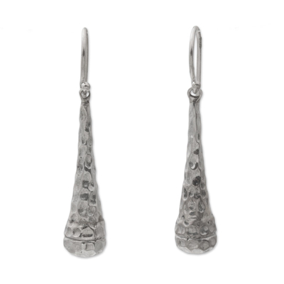 Ohrhänger aus Sterlingsilber - Strukturierte Ohrhänger aus 925er Sterlingsilber aus Bali