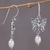 Cultured pearl dangle earrings, 'Butterfly Glow' - Cultured Pearl Butterfly Dangle Earrings from Mexico (image 2b) thumbail