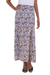 Rayon maxi skirt, 'Pretty in Paisley' - Long Rayon Skirt with Paisley Pattern from Indonesia