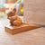Wood door stopper, 'Charming Mouse in Brown' - Hand Carved Suar Wood Mouse Door Stopper in Brown from Bali (image 2) thumbail