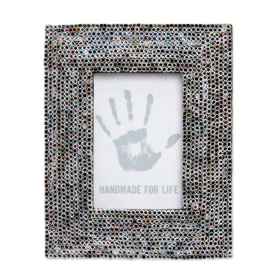 4x6 Recycled Paper Multicolored Photo Frame from Bali