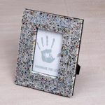 Recycled paper photo frame, 'Straw Memories' (4x6) - 4x6 Recycled Paper Multicolored Photo Frame from Bali