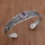 Amethyst cuff bracelet, 'Vine Beauty' - Amethyst and Sterling Silver Spiral Cuff Bracelet from Bali