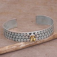 Citrine cuff bracelet,
