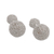 Sterling silver button earrings, 'Thread Nests' - 925 Sterling Silver Reversible Button Earrings from Bali