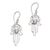 Blue topaz dangle earrings, 'Hamsa Swirls' - Blue Topaz and Sterling Silver Hamsa Hand Dangle Earrings (image 2a) thumbail