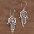 Blue topaz dangle earrings, 'Hamsa Swirls' - Blue Topaz and Sterling Silver Hamsa Hand Dangle Earrings (image 2b) thumbail