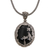 Onyx pendant necklace, 'Bird Watching' - Onyx and Sterling Silver Bird Pendant Necklace from India (image 2a) thumbail