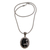 Onyx pendant necklace, 'Bird Watching' - Onyx and Sterling Silver Bird Pendant Necklace from India (image 2c) thumbail