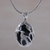 Onyx pendant necklace, 'Cockatoo Garden' - Onyx and Sterling Silver Cockatoo Necklace from Bali (image 2) thumbail