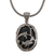 Onyx pendant necklace, 'Curious Bird' - Bird Themed Onyx and Sterling Silver Necklace from India (image 2a) thumbail