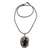 Onyx pendant necklace, 'Garden Arch' - Onyx Flower and Tree Pendant Necklace by Bali Artisans (image 2b) thumbail