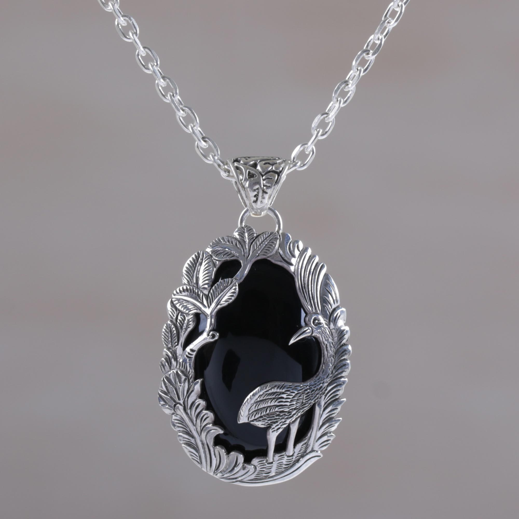 necklace black pendant