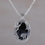 Onyx pendant necklace, 'Wading Heron' - Onyx and Sterling Silver Heron Pendant Necklace from Bali (image 2) thumbail