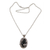 Onyx pendant necklace, 'Wading Heron' - Onyx and Sterling Silver Heron Pendant Necklace from Bali (image 2b) thumbail