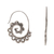 Sterling silver half-hoop earrings, 'Paisley Ferns' - 925 Sterling Silver Paisley Half-Hoop Earrings from Bali