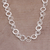 Sterling silver chain necklace, 'Stellar Rings' - 925 Sterling Silver Modern Chain Necklace from Bali (image 2c) thumbail