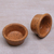 Kleine Keramikförmchen, (Paar) - Paar handgefertigte Keramikförmchen in Orange aus Bali