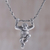 Sterling silver pendant necklace, 'Monkey Charm' - Sterling Silver Monkey Pendant Necklace from Indonesia thumbail