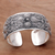 Sterling silver cuff bracelet, 'Temple Blooms' - Sterling Silver Floral Cuff Bracelet Hand Crafted in Bali thumbail