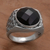Men's onyx cocktail ring, 'Bold and Dark' - Onyx and 925 Sterling Silver Cocktail Ring from Bali (image 2c) thumbail