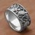 Men's sterling silver band ring, 'Turtle Procession' - 925 Sterling Silver Turtle Band Ring by Balinese Artisans