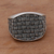 Men's sterling silver signet ring, 'Bold Wicker' - 925 Sterling Silver Woven Motif Signet Ring from Bali (image 2b) thumbail