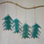 Wood ornaments, 'Holiday Evergreens' (set of 4) - Set of Four Painted Green Tree Ornaments from Bali thumbail