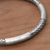 Sterling silver bangle bracelet, 'Bali Show' - Sterling Silver Woven Motif Bangle Bracelet by Bali Artisans (image 2b) thumbail