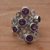 Amethyst cocktail ring, 'Lavender Circles' - Amethyst and Sterling Silver Cocktail Ring from Bali (image 2) thumbail