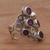 Amethyst cocktail ring, 'Lavender Circles' - Amethyst and Sterling Silver Cocktail Ring from Bali (image 2b) thumbail