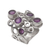 Amethyst cocktail ring, 'Lavender Circles' - Amethyst and Sterling Silver Cocktail Ring from Bali (image 2e) thumbail