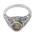 Citrine solitaire ring, 'Magic Garden' - Ornate Citrine Solitaire Ring with 925 Silver Floral Cutouts (image 2d) thumbail